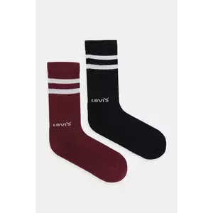 Levi's șosete 2-pack culoarea bordo, 37157-1271 imagine