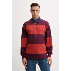 United Colors of Benetton longsleeve din bumbac culoarea roșu, cu imprimeu, 3BC1U302L imagine