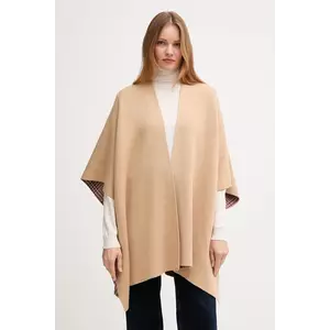 United Colors of Benetton cardigan din lână cu două fețe culoarea bej, 112HEU01N imagine