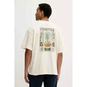 Kaotiko tricou din bumbac culoarea bej, cu imprimeu, AR059-01S-G002 imagine