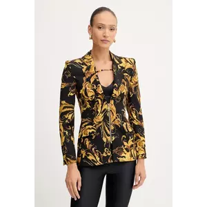 Versace Jeans Couture sacou culoarea negru, un singur rând de nasturi, cu imprimeu, 79HAQ703 NS565 imagine