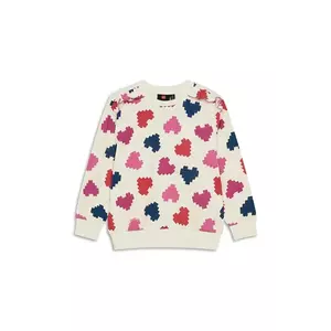 Lego hanorac de bumbac pentru copii LWSANA 700 culoarea bej, cu imprimeu, 11010953 imagine