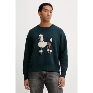 Kaotiko pulover de bumbac culoarea verde, călduros, AR018-01-E002 imagine