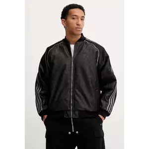 adidas Originals jachetă bomber din denim Denim Jkt culoarea negru, de iarnă, oversize, JY2796 imagine