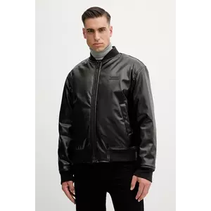 Versace Jeans Couture geacă bomber cu două fețe culoarea negru, de tranziție, oversize, 79GAS407 N0540 imagine