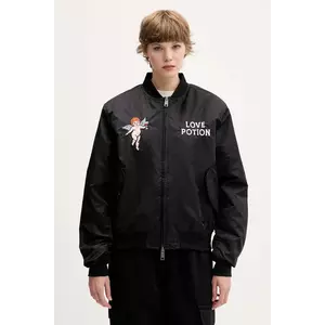 Kaotiko geacă bomber culoarea negru, de tranziție, oversize, AR005-01-E002 imagine