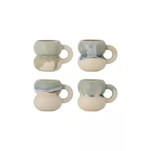 Bloomingville set căni Luna 9 x 10 cm 4-pack culoarea bej imagine