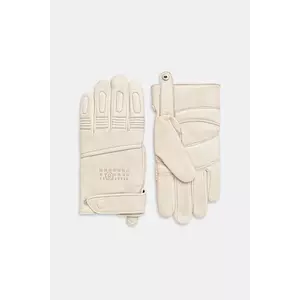 MM6 Maison Margiela mănuși de piele x Agnelle culoarea bej, SH2TS0003.M07014.101 imagine