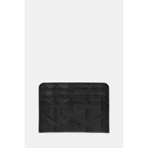 Lacoste carcasă din piele culoarea negru, NF4828MH imagine