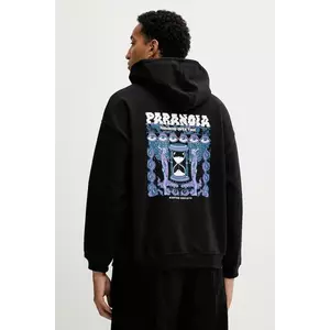 Kaotiko hanorac de bumbac culoarea negru, cu glugă, cu imprimeu, AR017-01-M002 imagine