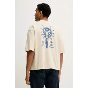 Kaotiko tricou din bumbac culoarea bej, cu imprimeu, AR084-01-G002 imagine