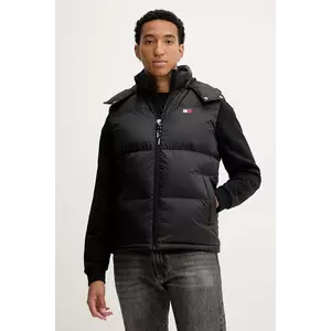 Tommy Jeans vestă de puf culoarea negru, de iarnă, DM0DM22068 imagine