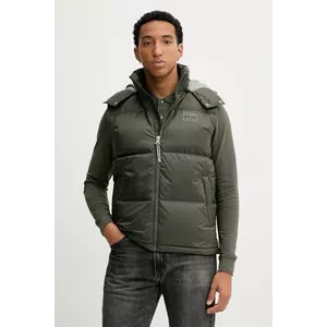 Tommy Jeans vestă de puf culoarea verde, de iarnă, DM0DM22068 imagine