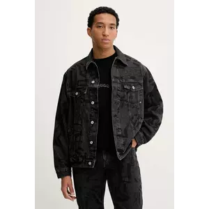 Karl Lagerfeld Jeans geacă jeans culoarea negru, de tranziție, oversize, A4M14013 imagine