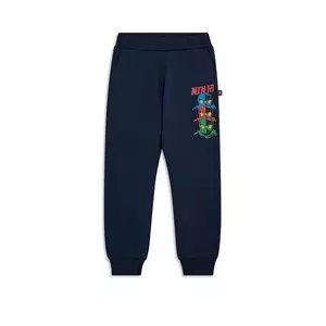 Lego pantaloni de trening din bumbac pentru copii LWPASI 700 culoarea bleumarin, cu imprimeu, 11010946 imagine