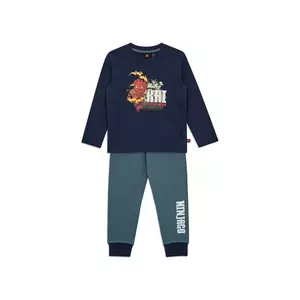 Lego pijamale de bumbac pentru copii LWAGAN 701 culoarea bleumarin, cu imprimeu, 11010949 imagine