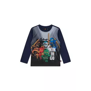 Lego longsleeve copii LWTAFFY 707 culoarea bleumarin, cu imprimeu, 11010948 imagine