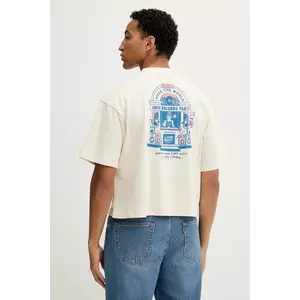 Kaotiko tricou din bumbac culoarea bej, cu imprimeu, AR028-01S-M002 imagine