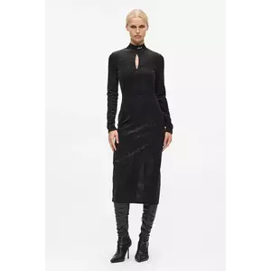 Karl Lagerfeld rochie culoarea negru, midi, mulată, A4W13016 imagine
