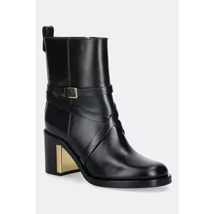 Elisabetta Franchi cizme de piele culoarea negru, cu toc drept, SA85B56E2 imagine