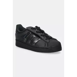 adidas Originals sneakers pentru copii SUPERSTAR LED LIGHTS culoarea negru, JS1295 imagine