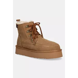 Answear.LAB cizme de zapada din piele intoarsa culoarea maro imagine