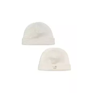 Fanga Fontana șapcă din bumbac pentru bebeluși FIO STRIPE 2 PACK BEANIE OCS 2-pack culoarea bej, FA100039 imagine