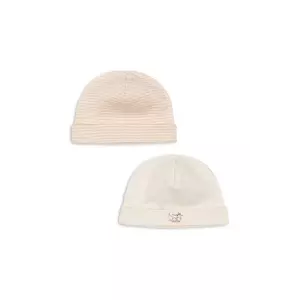 Fanga Fontana șapcă din bumbac pentru bebeluși FIO STRIPE 2 PACK BEANIE OCS 2-pack culoarea bej, FA100039 imagine
