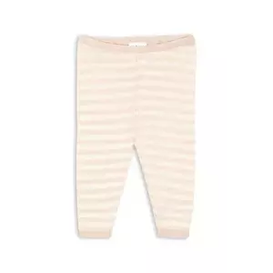 Fanga Fontana pantaloni din bumbac pentru bebeluși VENTI KNIT PANTS GOTS culoarea bej, cu model, FA100014 imagine