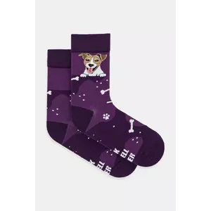 Medicine ciorapi de bumbac culoarea violet imagine