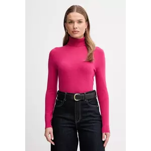 United Colors of Benetton pulover de lână culoarea gri, cu guler, 1002D2348 imagine