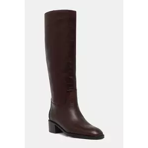 Jeffrey Campbell ghete de piele LADA culoarea bordo, cu toc plat, U321-N01-003 imagine