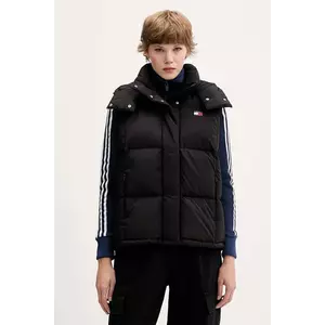 Tommy Jeans vestă de puf culoarea negru, de iarnă, DW0DW21627 imagine