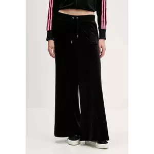 Juicy Couture pantaloni de trening din velur culoarea negru, melanj, JCBBJ225803 imagine