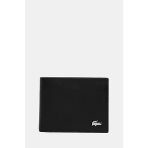 Lacoste portofel de piele culoarea negru, NH1407FG imagine