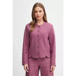 Hoss Intropia geacă de lână culoarea violet, un singur rând de nasturi, uni, 5432676 imagine