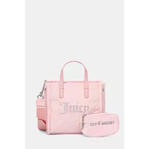 Juicy Couture poșetă Iris Velvet culoarea roz, BIJIR8945WZC imagine