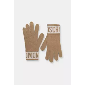 Moschino mănuși din amestec de lână culoarea auriu, M3166 65422 imagine