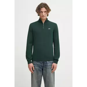 Lacoste pulover culoarea negru, cu turtleneck imagine