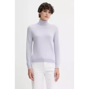 United Colors of Benetton pulover de lână culoarea gri, cu guler, 1002D2348 imagine