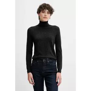 United Colors of Benetton pulover de lână culoarea gri, cu guler, 1002D2348 imagine