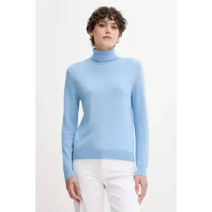 United Colors of Benetton pulover de lână culoarea gri, cu guler, 1002D2348 imagine