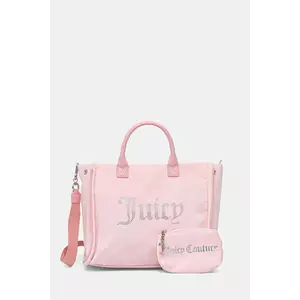 Juicy Couture poșetă Iris Velvet culoarea roz, BIJIR8944WZC imagine