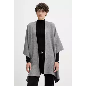 United Colors of Benetton cardigan din lână cu două fețe culoarea gri, 112HEU01N imagine