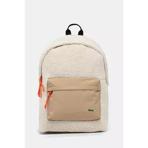 Lacoste rucsac culoarea bej, mare, cu imprimeu, NU5095NZ imagine
