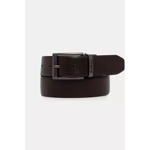 Barbour curea de piele cu două fețe culoarea negru, MAC0481 imagine
