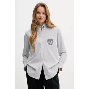 Gant cămașă din bumbac culoarea bleumarin, cu guler clasic, relaxed, 4300557 imagine