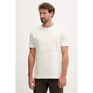 Gant tricou din bumbac culoarea bej, cu imprimeu, 2003368 imagine