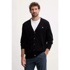 Gant cardigan din bumbac culoarea negru, 8030269 imagine