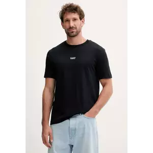 Gant tricou din bumbac culoarea negru, cu imprimeu, 2003362 imagine